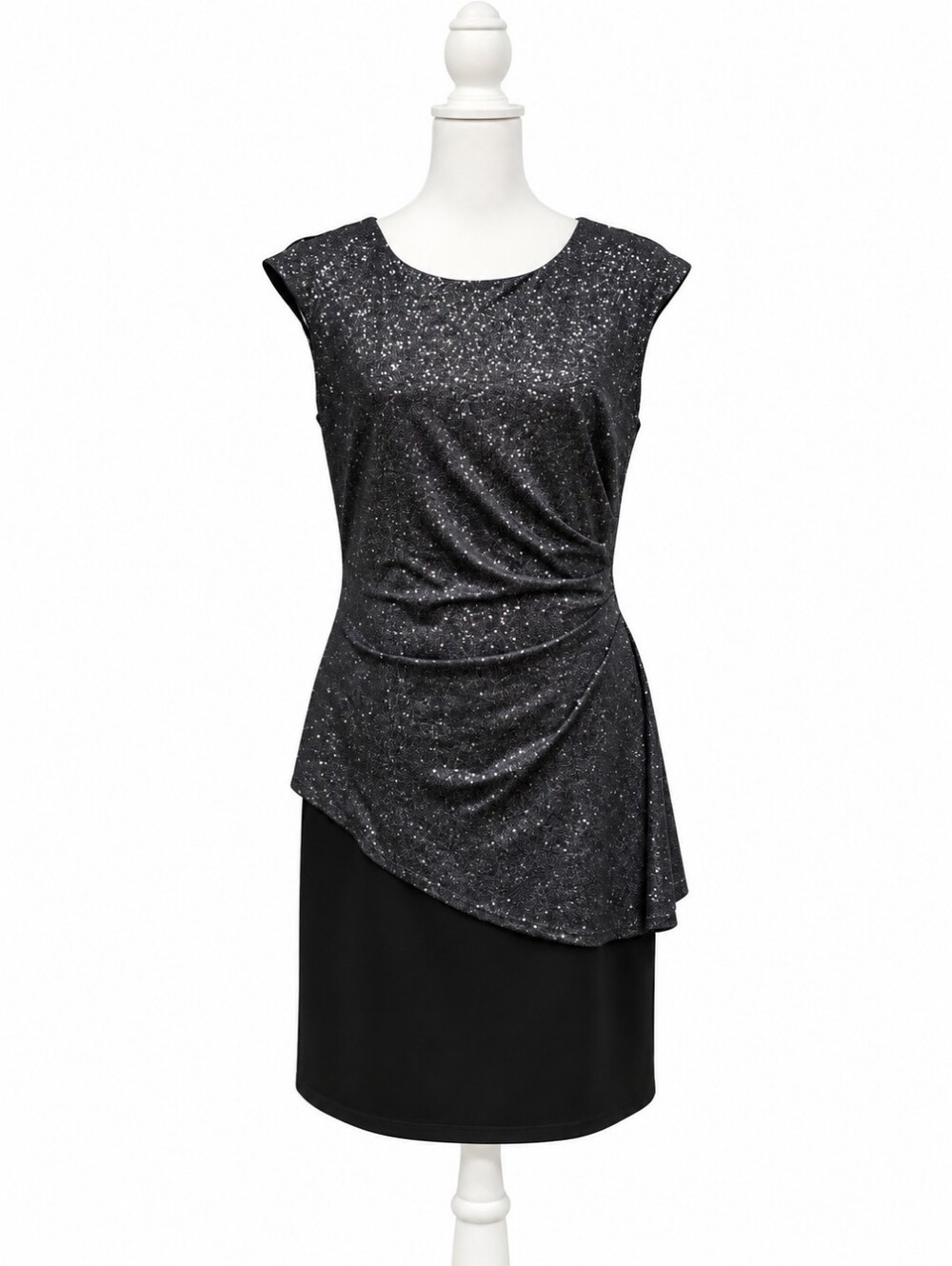 Enfocus Studio Black Sparkle Asymmetrical Dress